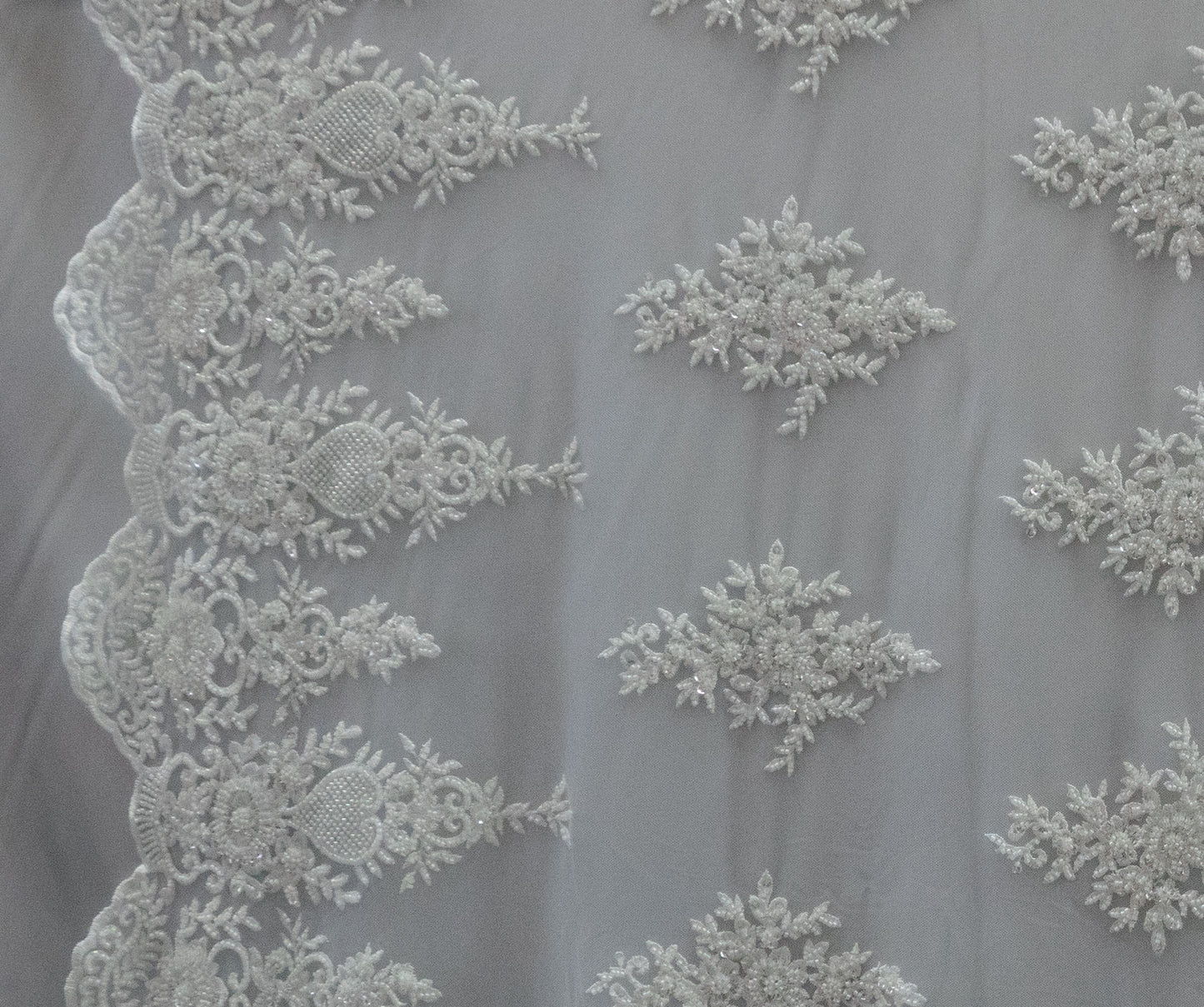 3 Colors, Heavy Hand Beaded Embroidered Flowers UNAN 2201