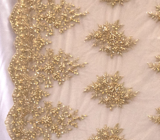 5 Colors, Embroidery Lace With Beads # WL 107