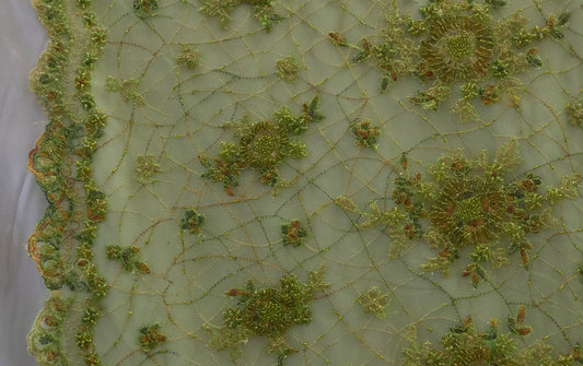 2 Colors, Embroidered Lace with 3D Flowers # SG 3543