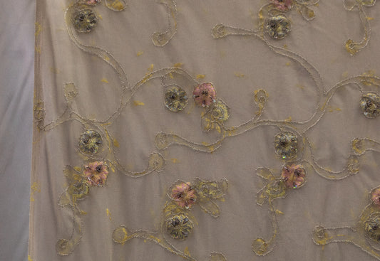 Universe Lace Fabric Bridal Veil Corded Flowers # SH 1102