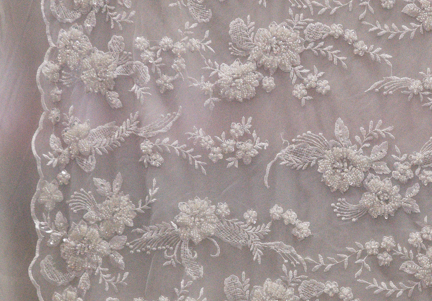 Heavy Hand Beaded Embroidered Flowers MH D# 6