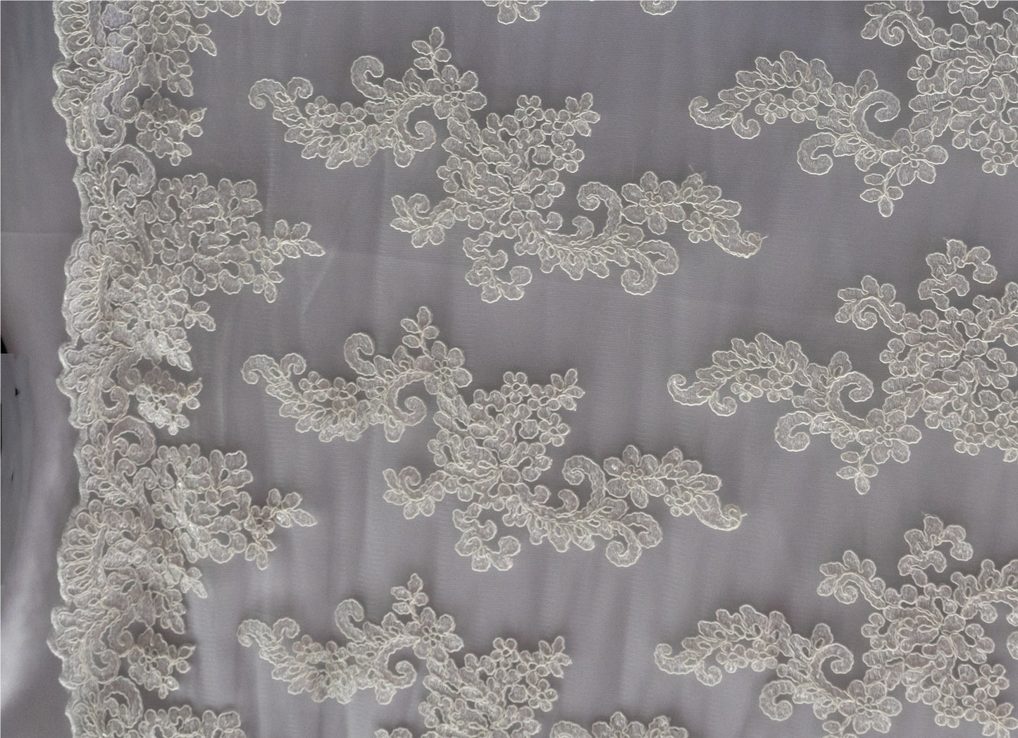 5+ Colors, Universe Lace Fabric Bridal Veil Corded Flowers # P 2018