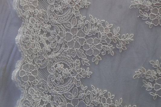 Embroidered Lace With Beads # HD 12043