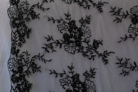 Embroidered Lace With Beads # UNI 5252