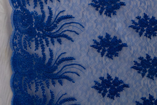 Universe Lace Fabric Bridal Veil Corded Flowers # 91778