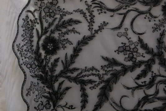 Universe Lace Fabric Bridal Veil Corded Flowers # 15SEQ256K