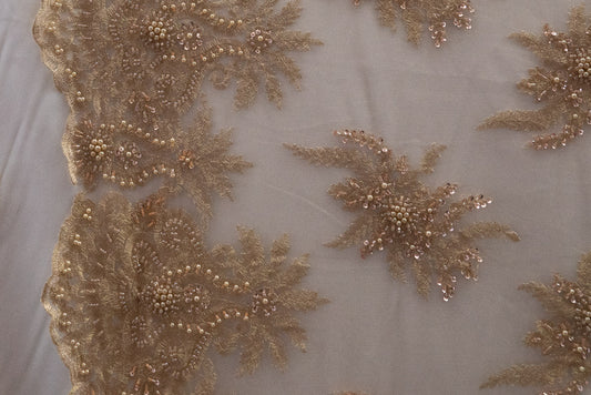 4 Colors, Embroidered Lace With Beads And Sequins # 1WL108