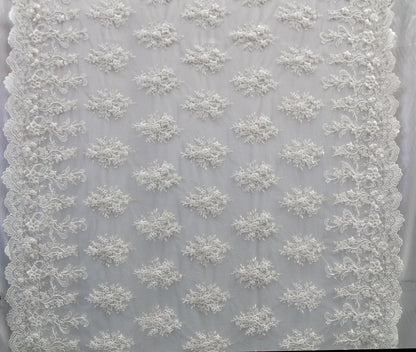 Universe Lace  Fabric Bridal Veil Corded Flowers # EMBB 688