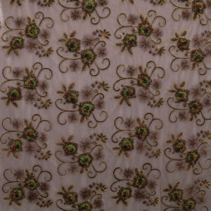 4 Colors, Embroidered Lace with 3D Flowers # SG 1905