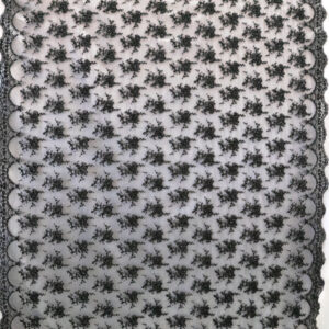 3 Colors, Black Beaded Fabric Mesh Lace # HC8603