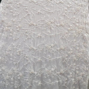 Embroidery Sequins With  Beaded Fabric Mesh Lace # BTH 027