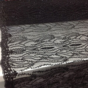 Embroidery Sequins With Beads  Black # YET-12222